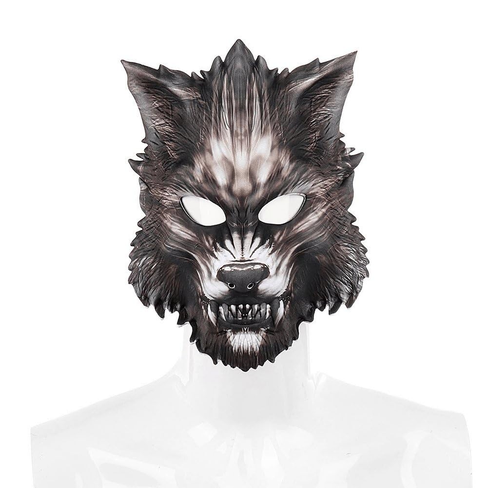 Amazon.co.jp: Bontand ハロウィン お面 オオカミ 狼 ウルフヘッド